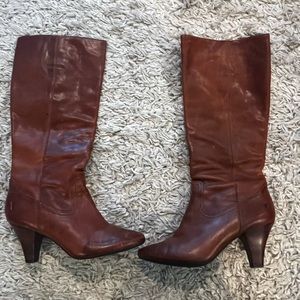 Frye Danika Campus brown leather knee boots 7.5
